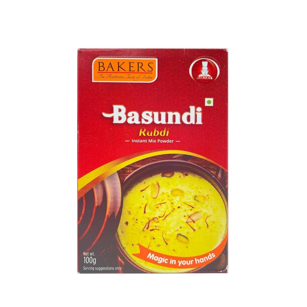 BAKERS Instant Basundi Mix, 100% Veg Indian Sweets and Dessert, Easy to Make Authentic Taste and Flavours - 100g (Pack Of 3)