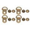 100 Sets Metal Boot Hooks Lace Fittings Brass Shoe Lace Buckles Leather Bags DIY Riveting Tools for Camp Hike Climbing Repair Leather Boot Shoes Repair Buckle view 1