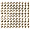 100 Sets Metal Boot Hooks Lace Fittings Brass Shoe Lace Buckles Leather Bags DIY Riveting Tools for Camp Hike Climbing Repair Leather Boot Shoes Repair Buckle view 3