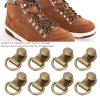 100 Sets Metal Boot Hooks Lace Fittings Brass Shoe Lace Buckles Leather Bags DIY Riveting Tools for Camp Hike Climbing Repair Leather Boot Shoes Repair Buckle view 4