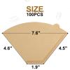 Coffee Filters 4 Cone Paper for Ninja Coffee Maker, 100pcs Unbleached #4 Filter for Ninja Programmable Brewer Machine view 2