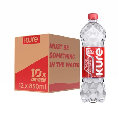 KURE Oxygen Water Multipack - Spring Supercharged with Nano Oxygen - Non-Carbonated - 850ml Pack of 12