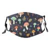 Reusable Cloth Face Mask,Cute Mushrooms Adult Washable Face Cover With Adjustable Earloops Nose Wire view 1