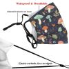 Reusable Cloth Face Mask,Cute Mushrooms Adult Washable Face Cover With Adjustable Earloops Nose Wire view 3