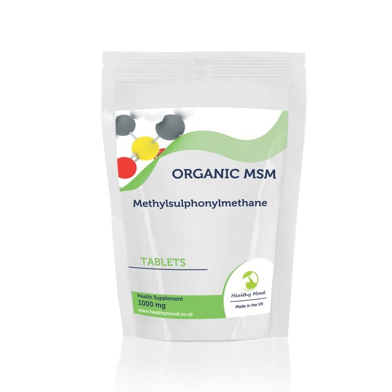 MSM 1000mg 180 Tablets High-Potency Methylsulfonylmethane Supplement for Joint Health, Flexibility & Pain Relief
