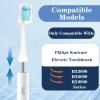 10 Pieces Standard Replacement Brush Heads, Ultra Sonic Soft Toothbrush Heads with Covers, Plaque Defence Clean Brush Heads, Densely Bristles Toothbrush Heads for Meihong Philips 601/605/902/903 view 2