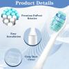 10 Pieces Standard Replacement Brush Heads, Ultra Sonic Soft Toothbrush Heads with Covers, Plaque Defence Clean Brush Heads, Densely Bristles Toothbrush Heads for Meihong Philips 601/605/902/903 view 3