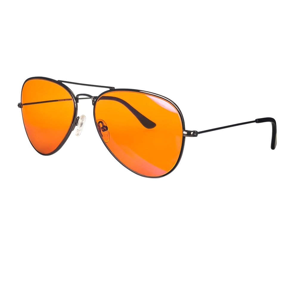 SHINU Orange Lens Glasses Women Red Lenses Glasses Men Blue Light Filter Better Sleep Rest Glasses Z3001 (gaming,brown)