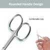 ANKROYU Beard and Nose Hair Scissors, Stainless Steel Rounded Tip Scissors for Moustache, Eyebrows, Nose, and Beard Trimming, Professional Grooming Shears for Precision Cutting view 4
