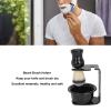 ANKROYU Beard Brush Kit, Plastic, Nylon Bristles Beard Care Kit, Beard Cleaning Brush, Men Beard Brush, Pocket Beard Brush with Holder Soaping Bowl for Home Travel view 2