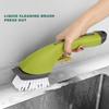 2PCS Dish Brush with Handle, Dish Scrubber with Soap Dispenser, Dish Scrubber with Replaceable PP Head, Dish Scrubber Brush, Dish Scrubber for Sink, Pots, Pans (Green) view 2