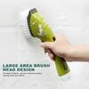 2PCS Dish Brush with Handle, Dish Scrubber with Soap Dispenser, Dish Scrubber with Replaceable PP Head, Dish Scrubber Brush, Dish Scrubber for Sink, Pots, Pans (Green) view 3