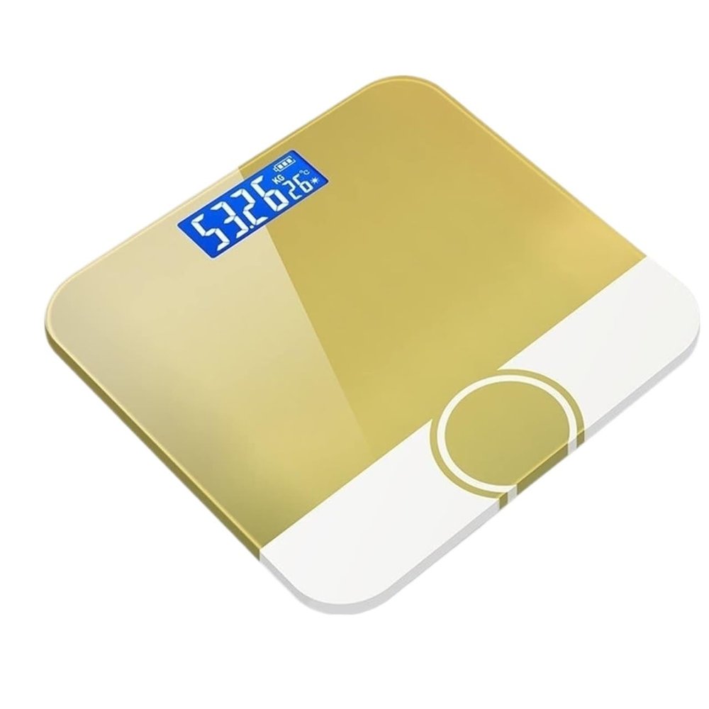 AMYSTY Bathroom Scale Scales for Body Weight Body Weight Scale Digital Body Weight Scale Glass Smart Electronic Scales LCD Display Weighing Scale Weight Scale(Yellow)