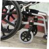 Parliky Wheelchair Front Wheels 8-inch Solid Universal Replacement Casters for Electric and Manual Wheelchairs, Wide Gray Non-inflatable Tires, 2pcs Sturdy Walker and Cart Accessories view 3