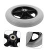 Parliky Wheelchair Front Wheels 8-inch Solid Universal Replacement Casters for Electric and Manual Wheelchairs, Wide Gray Non-inflatable Tires, 2pcs Sturdy Walker and Cart Accessories view 4