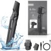 AOGOE Body Hair Trimmer Men, 3in1 Electric Groin Hair Trimmer, IPX5 Waterproof Wet and Dry Body Shavers, Rechargeable Body Groomer for Private Part & Pubic Hair, Electirc Razor for Men Ball Trimmer view 1