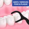 RAZOKO Biodegradable Dental Floss Picks, Charcoal Toothpick Stick Soft On Gum & Teeth, Plant Based Dental Floss Picks for Adults & Kids 200 Count view 4