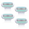4 Packs Snap Razor Refills Compatible with Venus, Snap Razor Refill Blades, Blades for Women, 3-Layer Heads, Enhanced Smooth Shaving Performance (Blue) view 1