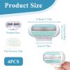 4 Packs Snap Razor Refills Compatible with Venus, Snap Razor Refill Blades, Blades for Women, 3-Layer Heads, Enhanced Smooth Shaving Performance (Blue) view 2
