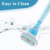 4 Packs Snap Razor Refills Compatible with Venus, Snap Razor Refill Blades, Blades for Women, 3-Layer Heads, Enhanced Smooth Shaving Performance (Blue) view 4