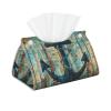 Anchor Painted on Wood Planks Tissue Box Cover, PVC Leather Tissue Box Holder, Stylish Tissue Box Organizer for Home, Car, Hotel, Office view 1