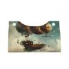 Steampunk Airship Flying in The Air Tissue Box Cover, Tissue Box Holder, Tissue Holders Decorative Organizer for Home Decor, Tabletop and Car view 2