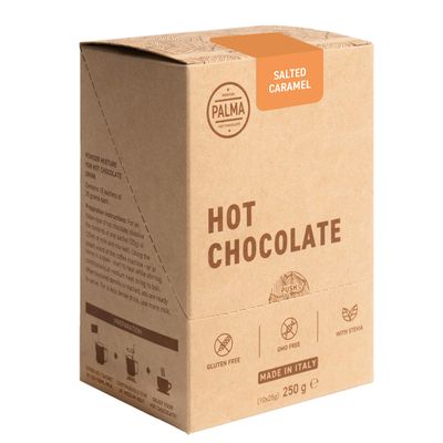 PALMA Italian Hot Chocolate Sachets - Salted Caramel | 250g (10 Servings)