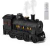 Steam Train Essential Oil Diffuser, 300ML Retro Train Aromatherapy Diffuser with Remote Control, 2 Color Lights, Cool Mist Humidifier with Auto Shut-Off Timer for Home Office Spa (Black) view 1