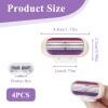 4 Pcs Venus Compatible Razor Blades, Snap Razor Refill for Women, 3-Layer Heads, Enhanced Smooth Shaving Performance, Purple view 2