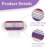 4 Pcs Venus Compatible Razor Blades, Snap Razor Refill for Women, 3-Layer Heads, Enhanced Smooth Shaving Performance, Purple view 3