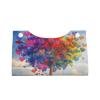 Abstract Colorful Tree with Hearts Tissue Box Cover Tissue Box Holder Tissue Box Dispenser for Facial Tissue, Napkins, Dryer Sheets view 2