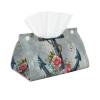 Anchor Flower on Wooden Board Tissue Box Cover, Facial Tissue Holder, Decorative Napkin Dispenser Organizer for Car, Home, Office Accessories view 1