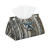 Metal Star Hanging on Wooden Wall Tissue Box Cover, Tissue Box Holder, Facial Box Cover for Storage on Bathroom Vanity, Countertop, Bedroom Dresser view 1