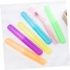BCOATH 6pcs Travel Toothbrush Holder Toothbrush Cases and Toothpaste Organizers Portable and Compact Storage Box for Go view 4