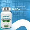 Flowzuk NAD+ Supplement - 500mg High Strength Energy Booster, Antioxidant & Anti-Ageing - Max Absorption Nicotinamide - Vegan, Non-GMO - 60 Capsules view 3
