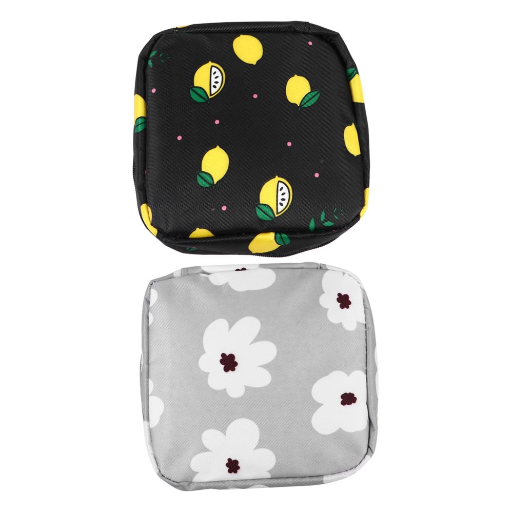 Anneome Sanitary Napkin Storage Bag and Coin Purse Portable Mini Pouch for Women Small Credit Card Holder Travel Toiletry Organizer with 2pcs Random Styles