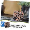 BCOATH 2pc Small Menstrual Pad Bag and Small Makeup Storage Bag Zipper, Portable Waterproof Tampon and Sanitary Napkin Pouch for Travel and Everyday Use, Leopard and Wave Pattern view 2