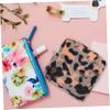 BCOATH 2pc Small Menstrual Pad Bag and Small Makeup Storage Bag Zipper, Portable Waterproof Tampon and Sanitary Napkin Pouch for Travel and Everyday Use, Leopard and Wave Pattern view 4