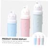 Anneome 3pcs Portable Toothbrush Bucket Travel Toothbrush Cup Cartoon Cute Wash Basin Case Toothpaste Holder for Bathroom Random Color view 2