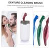 Anneome Double-Headed Denture Cleaning Brush with Three Colour Options for Easy Identification and Oral Hygiene Maintenance view 2