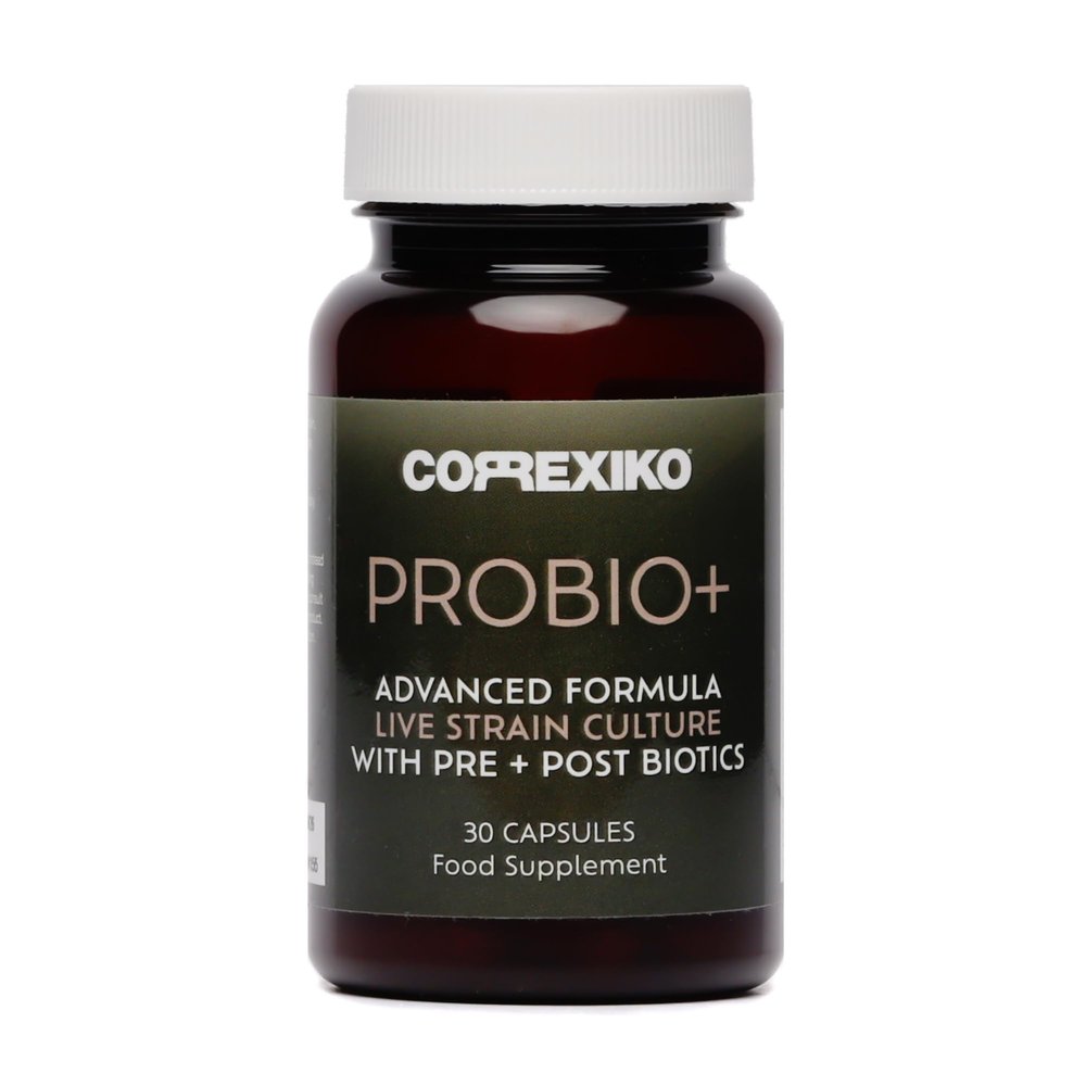 CORREXIKO Probio+ Probiotic Tablets - Advanced 12 Strain Culture - Contains Prebiotics & Postbiotics for Gut Health - Supports Digestion, Immune Health & Reduces Bloating - 30 Capsules, 1 Month Supply