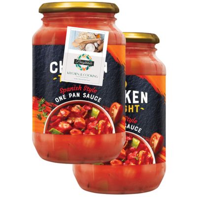 Chicken Sauce Bundle with Chicken Tonight Spanish Style One Pan Sauce 500g 2 Pack + Brightdale Kitchen Booklet