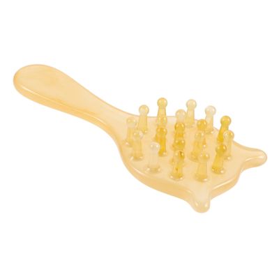 WOONEKY Scalp Massager Bamboo Head Scalp Massage Comb, Resin Massage Comb for Men and Women, Portable Detangling Hair Brush for Travel Use