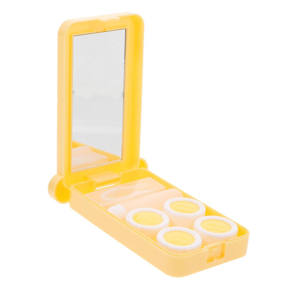 Healeved Companion Box Small Leakproof Cosmetic Lens Container Portable Case for Outdoor Contact Wearing Aids
