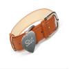 BDSM collar in tan colour with slut tag view 4