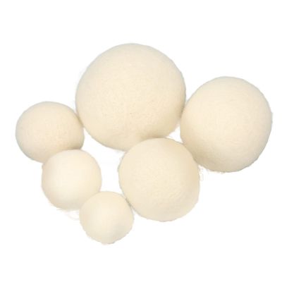 Wool Dryer Balls, Pack of 6, Energy Saving, Wrinkle Reduction, Reusable Fabric Softener Ball for Household Laundry