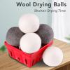 Wool Dryer Balls, Pack of 6, Energy Saving, Wrinkle Reduction, Reusable Fabric Softener Ball for Household Laundry view 3