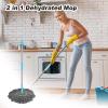 2 in 1 Dehydrated Mop | Self-Wrin-ging Twist Mops for Floor Cleaning | Microfibre Flat Mop | Wet Dry Dust Mop for Hard Floor | Twist Mop for Commercial Household Clean Hardwood, Vinyl, Tile view 3