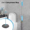 2 in 1 Dehydrated Mop | Self-Wrin-ging Twist Mops for Floor Cleaning | Microfibre Flat Mop | Wet Dry Dust Mop for Hard Floor | Twist Mop for Commercial Household Clean Hardwood, Vinyl, Tile view 4