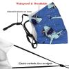 Reusable Cloth Face Mask,Cartoon Shark With Sunglasses Adult Washable Face Cover With Adjustable Earloops Nose Wire view 3